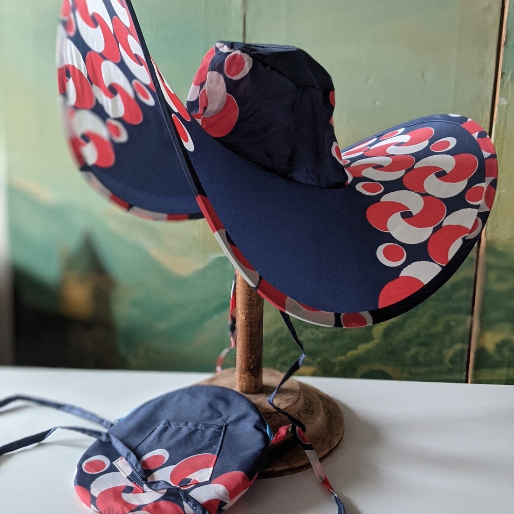 Vintage 1970s Collapsible Hat in original matching case/purse - Picture 4 of 5